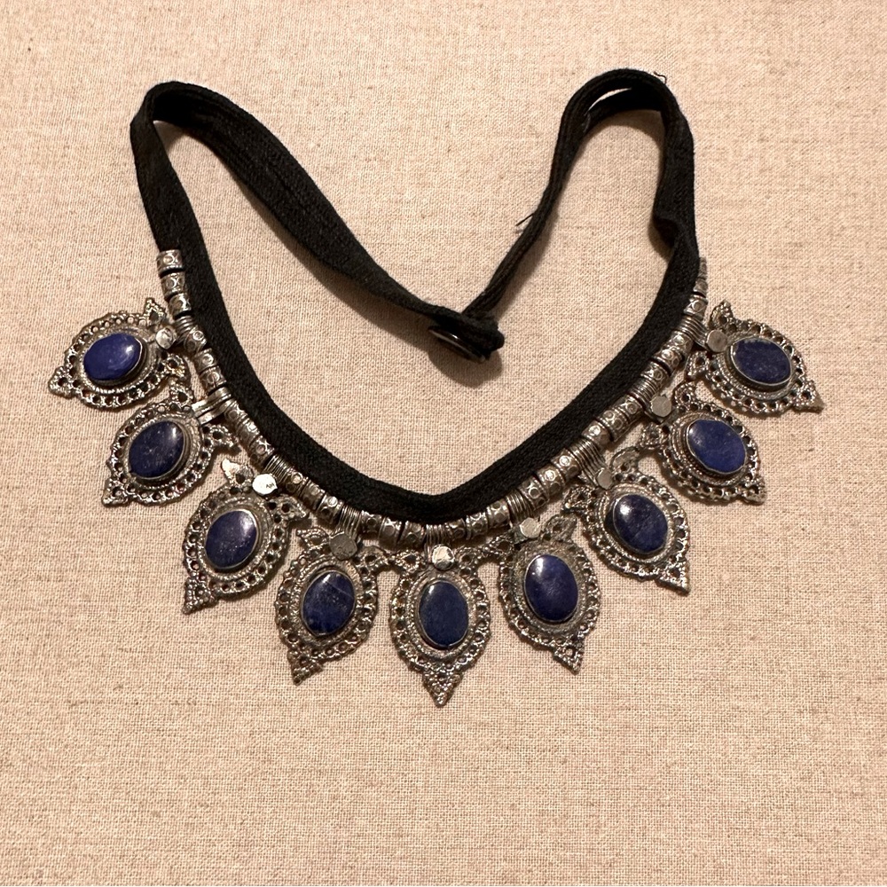 Vintage | Necklace | Vintage Turkman Necklace with Lapis Lazuli